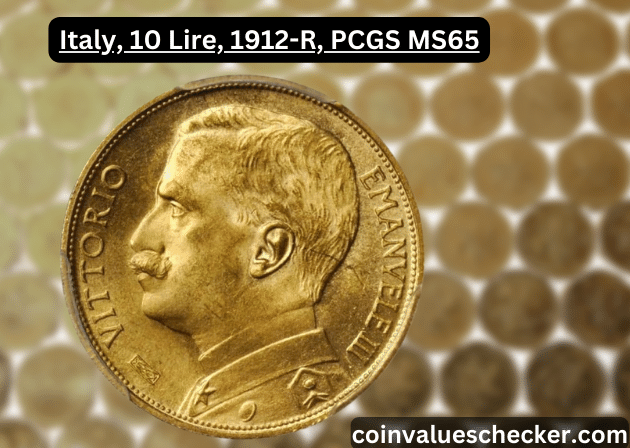 Italy, 10 Lire, 1912-R, PCGS MS65